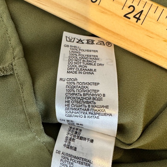 Reiss Green and Pink Long Sleeve Dress Animal Print, Luxury, Cocktail Party Sz 6 - Picture 14 of 14